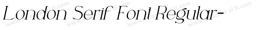 London Serif Font Regular字体转换